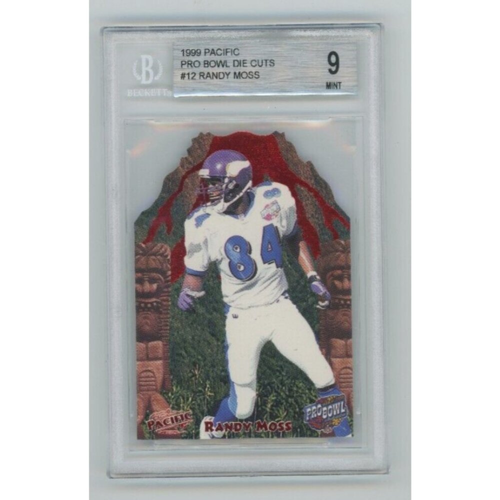 Randy Moss Pro Bowl Die Cuts 1999 Pacific #12 Beckett 9 centering 10 Vikings